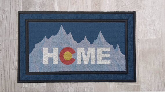 Colorado State Flag Ski Snowboard Custom Door Mat Doormat Floor Heavy Duty