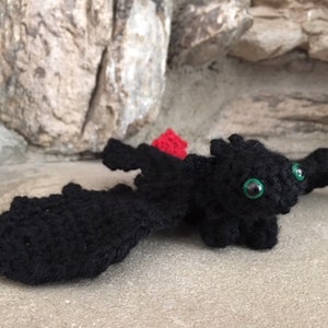 PDF Pattern Amigurumi Tiny Toothless from &quot;How to Train your Dragon&quot; Franchise