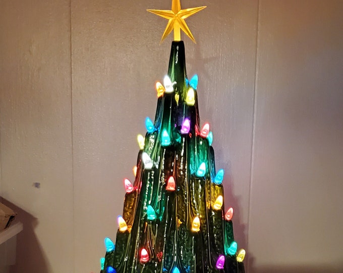 Lighted Lava Ceramic Christmas Tree Etsy