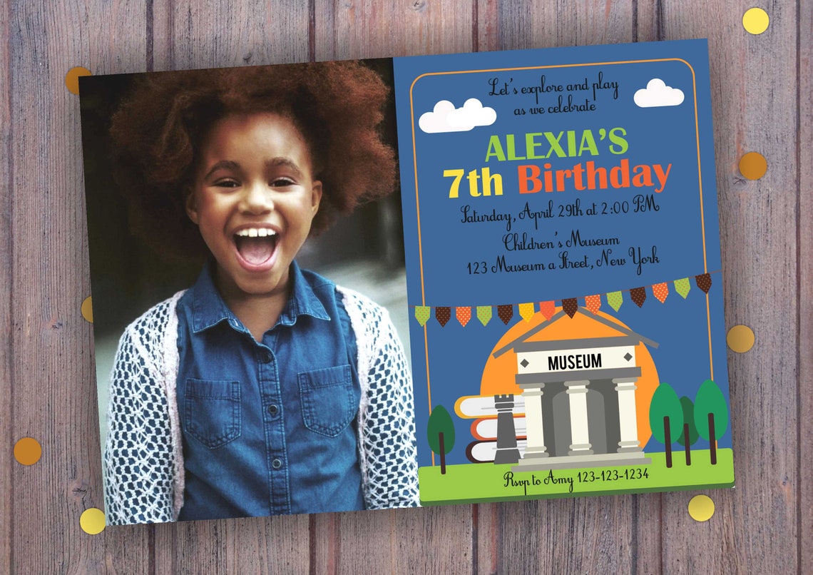 Children's Museum Birthday Invitation With/out Photo Etsy