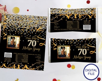 70th Birthday Candy Bar - Etsy
