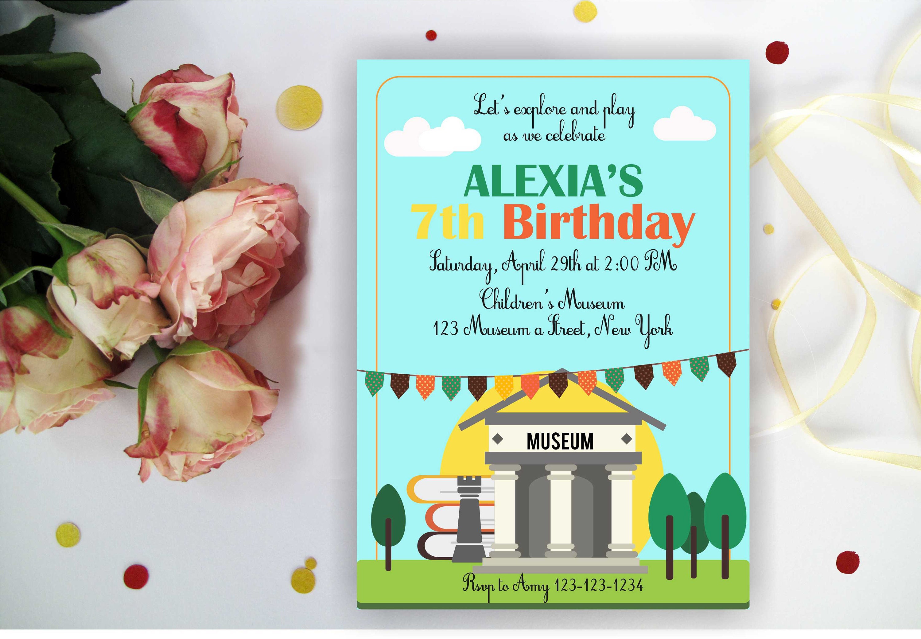 Children's Museum Birthday Invitation With/out Photo Etsy