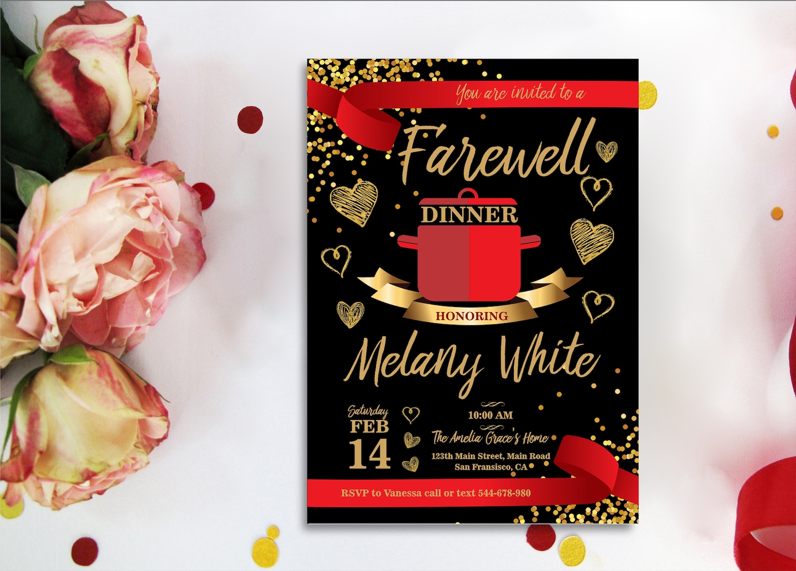 Farewell Dinner Invitation. Farewell Lunch Invitation Goodbye - Etsy