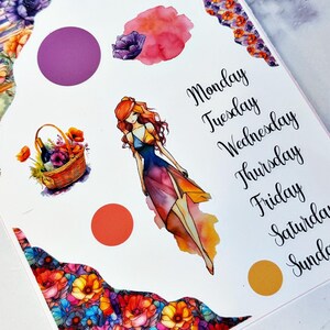 Journaling Sticker Kit - Poppies in Bloom - KIT-138