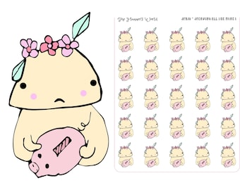 Sprig Spends all the Money Planner Stickers