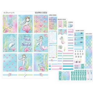 KIT-200 WEEKLY || Wish Upon a Starfish - WEEKLY Planner Sticker Kit - Etsy