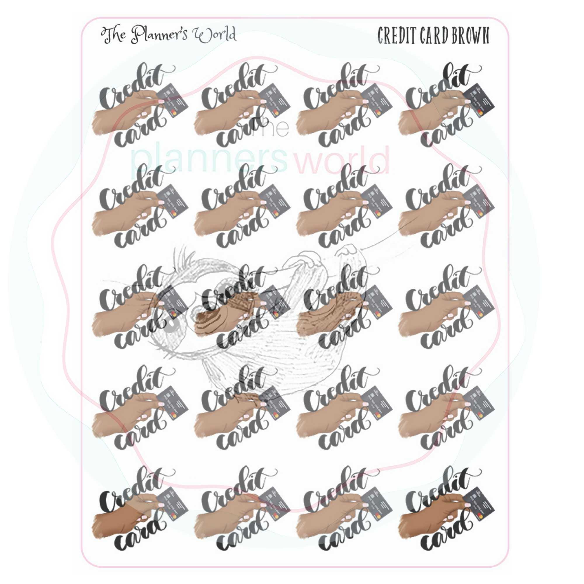 Pay Credit Card Bill Budget Planner Stickers - Script Stickers - Etsy