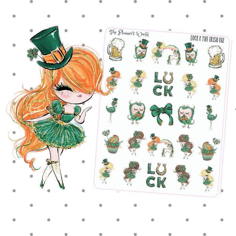 St Patricks Day Irish holiday planner stickers image 1