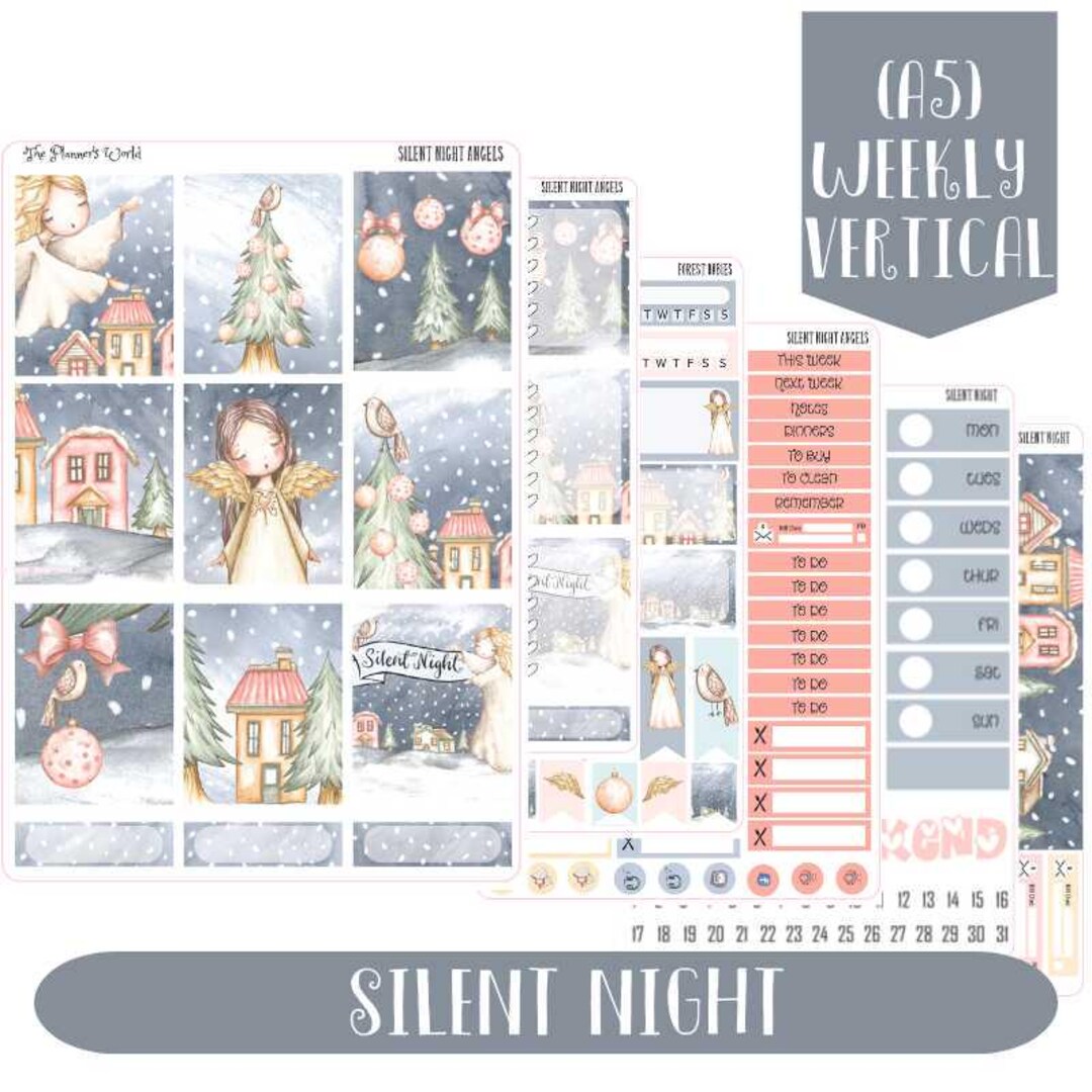 Christmas Weekly Planner Sticker Kit Silent Night KIT-601 - Etsy