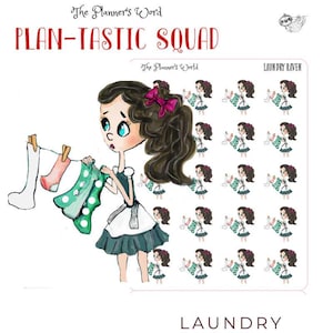 Laundry Day Planner Stickers - Planner Girl Stickers - Plan-tastic Squad