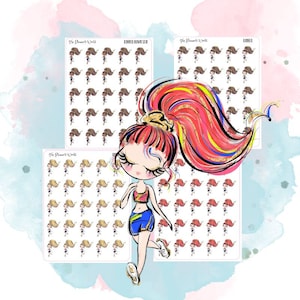 Exercise Planner Stickers - Running Stickers - Fitness Journal Stickers