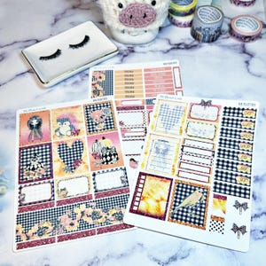 Autumn Vertical Weekly Planner Sticker Kit - KIT-400 Plaidtober