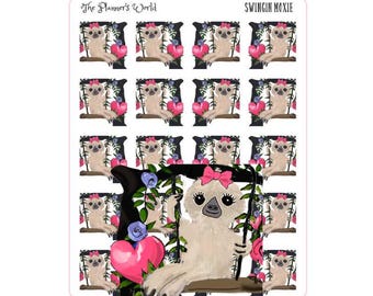 Sloth Planner Stickers - Cute Valentines Sticker Sheet - Swingin Moxie