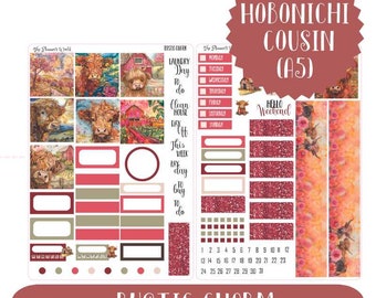 KIT-048 COUSIN || Rustic Charm - Hobonichi Cousin Planner Sticker Kit