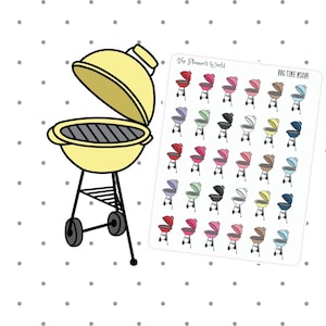 Dinner planner stickers - Grilling Out
