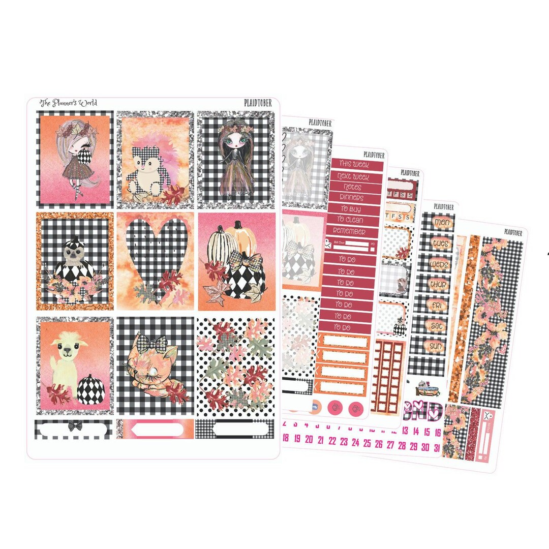 Autumn Vertical WEEKLY Planner Sticker Kit - A5 Vertical Fits Erin ...