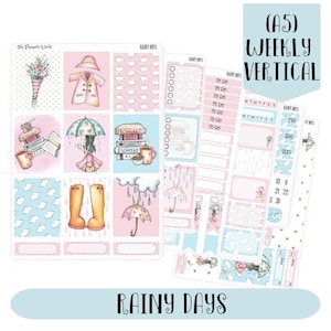 WEEKLY Planner Sticker Kit - KIT-231 WEEKLY || Rainy Days