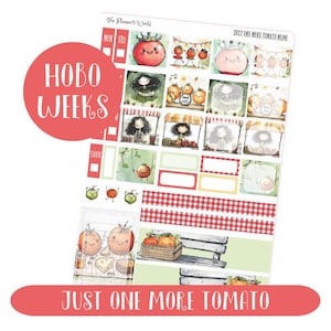 Hobonichi Weeks Sticker Kit - Just One More Tomato - KIT-257 WEEKS