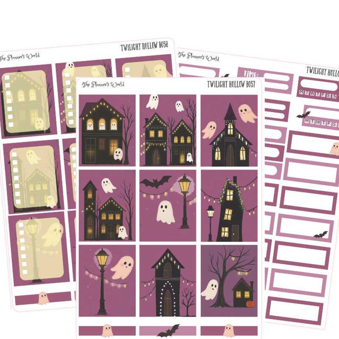 Halloween WEEKLY Planner Sticker Kit - Twilight Hollow - KIT-514 WEEKLY ...
