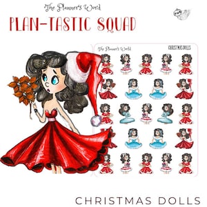 Christmas Dolls Planner Stickers - Plan-tastic Squad Planner Girl Stickers