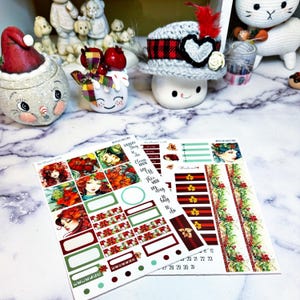 KIT-607 COUSIN || Nouveau Christmas - Hobonichi Cousin Planner Sticker Kit