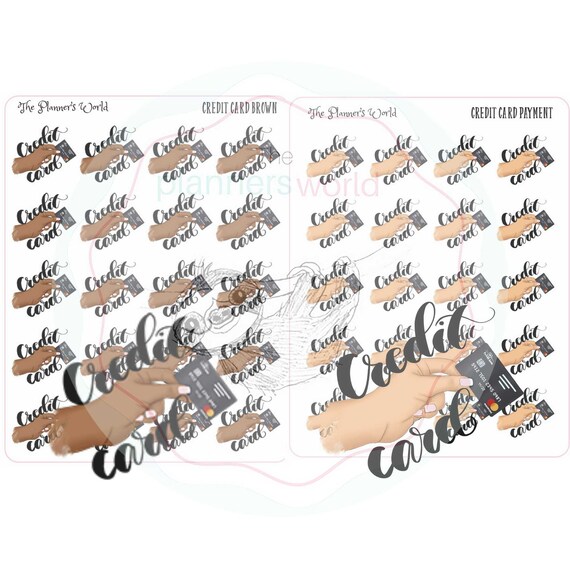 Pay Credit Card Planner Stickers Etsy