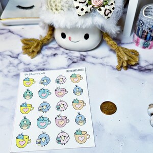 Coffee Planner Stickers - Coffee Love Featherbies Coffee Stickers