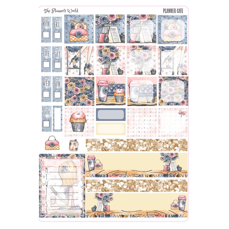 Hobonichi Weeks Sticker Kit - Planner Cafe - Kit-232 WEEKS - Etsy