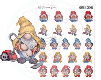Gnome Planner Stickers - Cleaning Gnomes