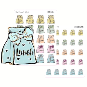 Lunch Planner Stickers – Cute Lunch Bag Meal Prep Decorative Sticker Sheet