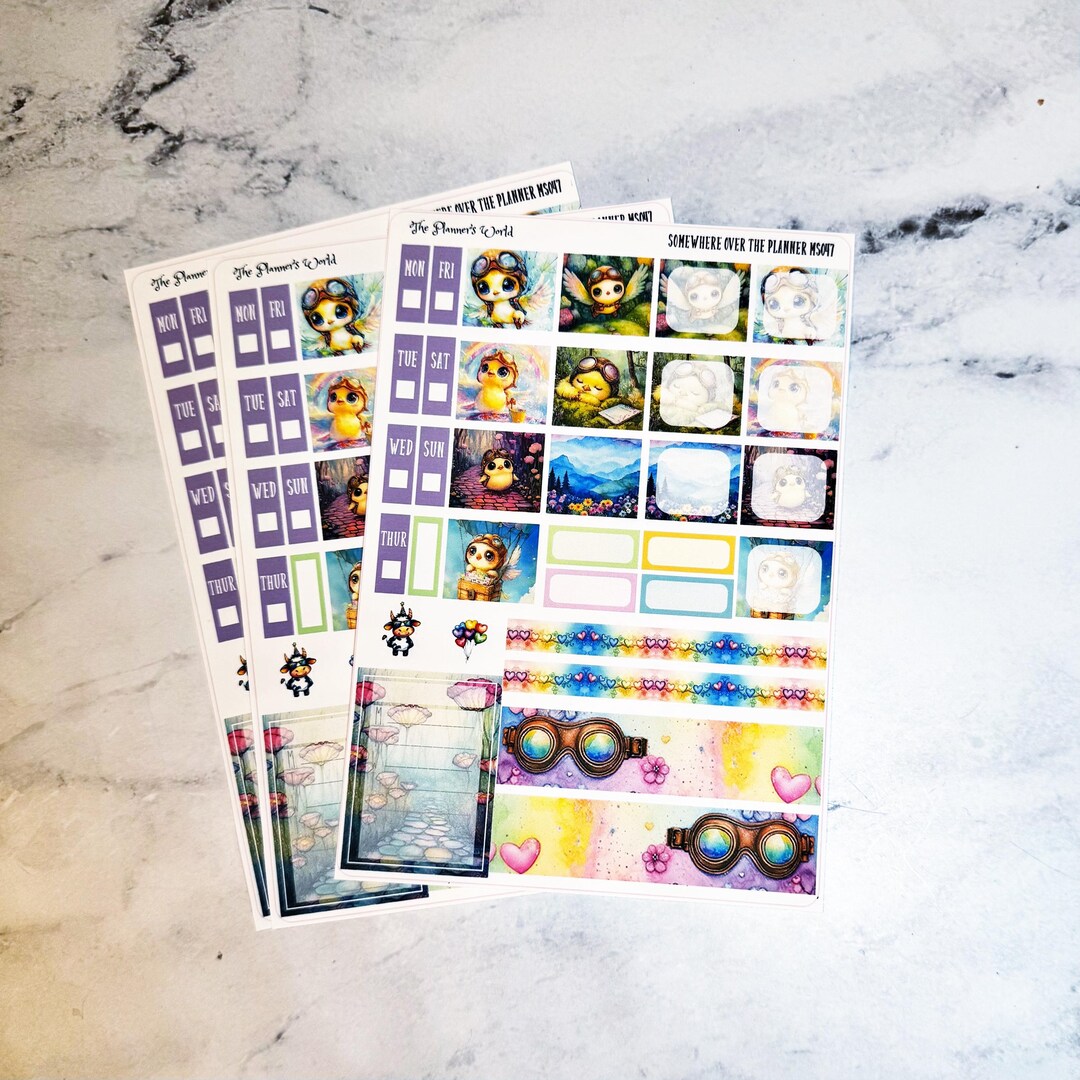 Hobonichi Weeks Weekly Planner Sticker Kit - Somewhere Over the Planner ...