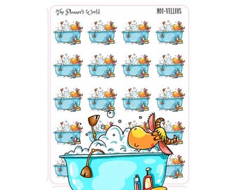 Moo'velicious Me Time bath planner Sticker - Cute Cow Stickers