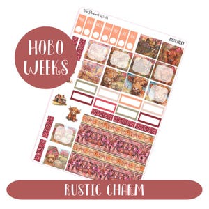 Hobonichi Weeks Weekly Sticker Kit - KIT-048 WEEKS || Rustic Charm