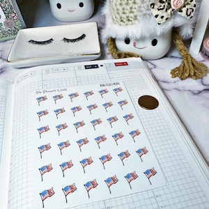 American Flag Planner Stickers - USA-002