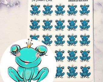 Mini Frog Planner Stickers - Cute Waterproof Decals - Enchanted fairytale Frog Stickers - KIT-237 DECO || Fairyland