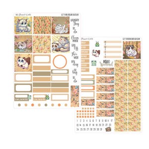 Cat Hobonichi Cousin Planner Sticker Kit - Let Your Dreams Blossom - KIT-050 COUSIN