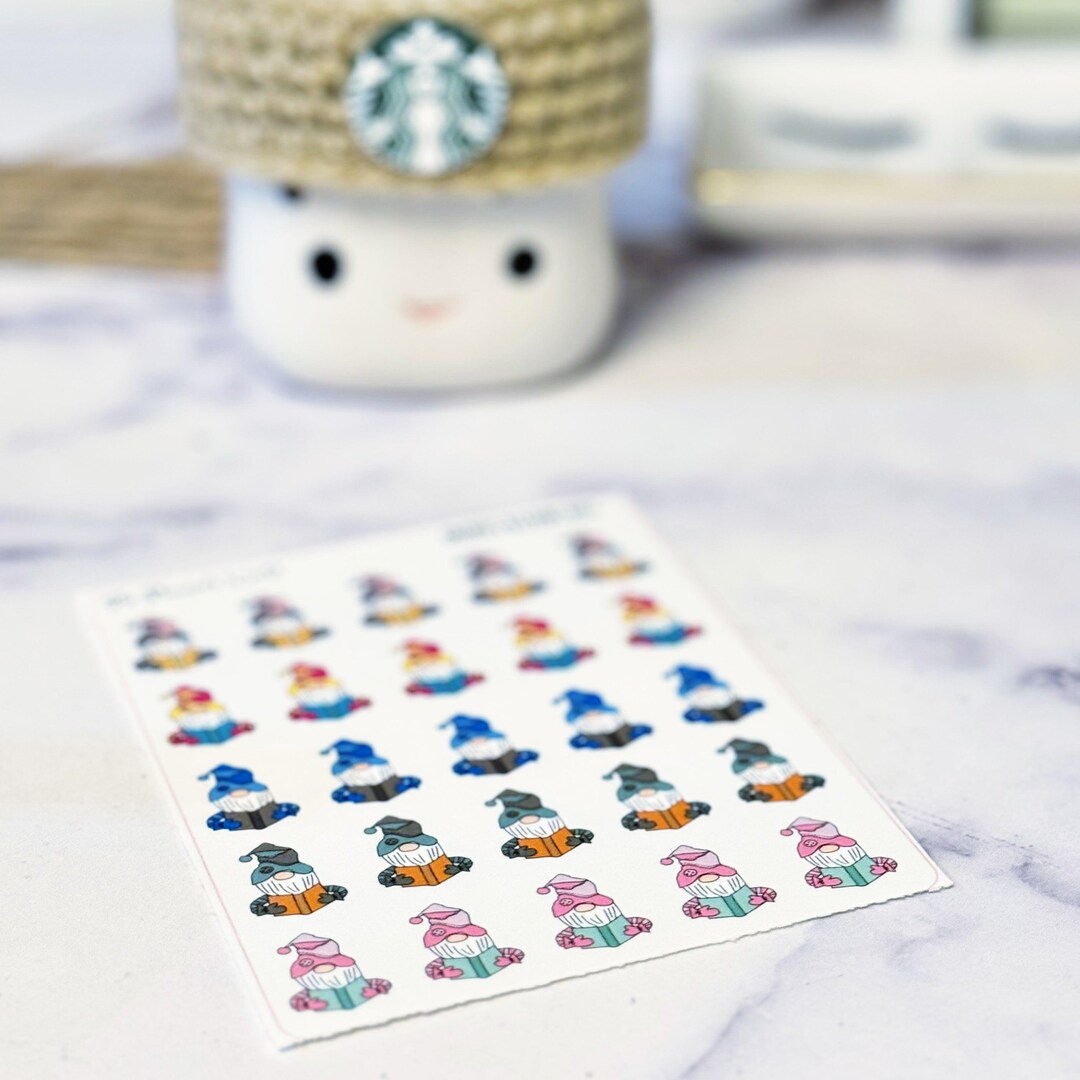 Gnome Planner Stickers Reading Gnomes - Etsy 日本