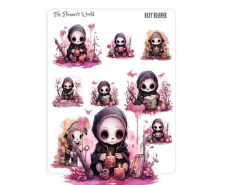 Halloween Planner Stickers - Baby Reaper