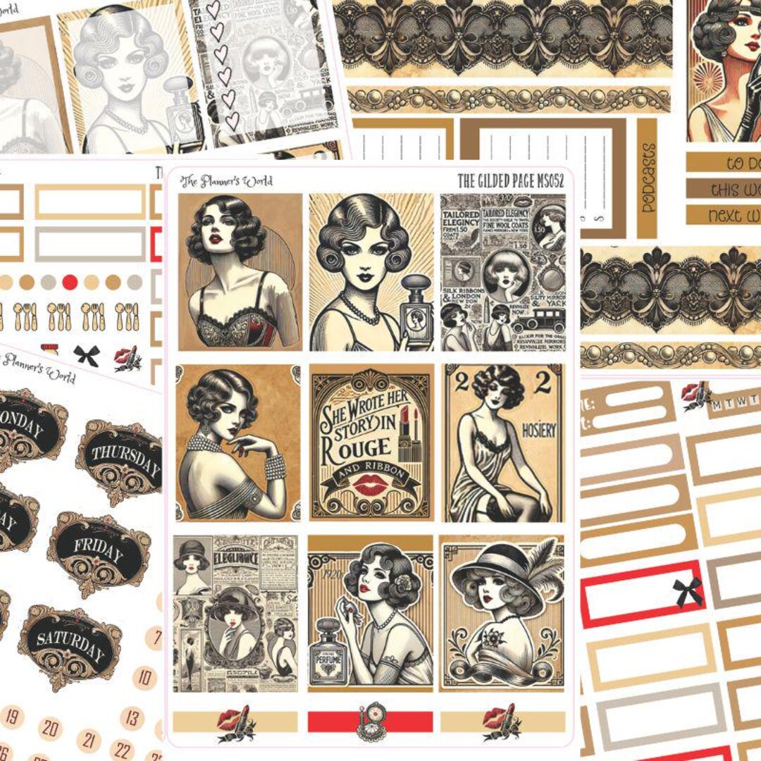 Planner Sticker Kit Vertical Weekly Stickers A5 Stickers - the Gilded ...