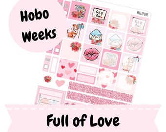 KIT-375 WEEKS || Full of Love - Hobonichi Weeks Sticker Kit