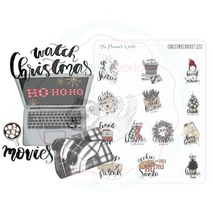 Christmas Bucket List planner stickers