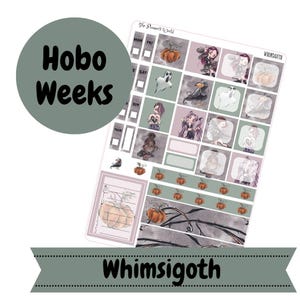 Hobonichi Weeks Sticker Kit - Halloween Planner Stickers - Whimsigoth - KIT-505 WEEKS