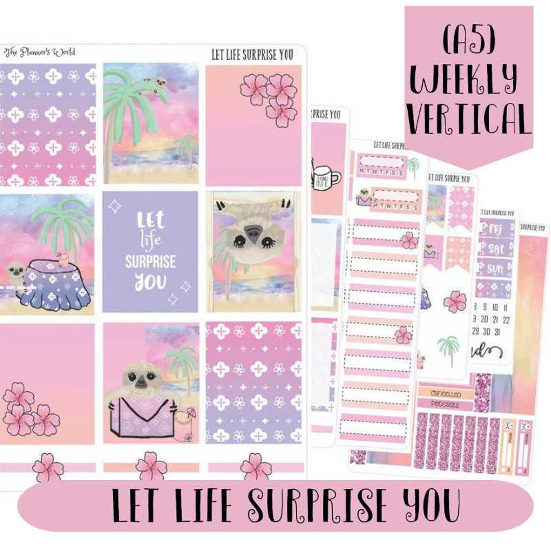 Planner Sticker Kit Vertical Weekly Stickers A5 Stickers - KIT-022 Let ...