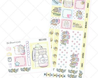 KIT-015 WEEKS || Make a Wish - Hobonichi Weeks Sticker Kit