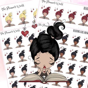 Reading Planner Stickers - Reading Girl - PG 002