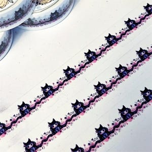 Kitty Washi Tape - 15mm x 10m - Violet Purrbles