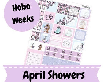 KIT-011 WEEKS || April Showers - Hobonichi Weeks Sticker Kit