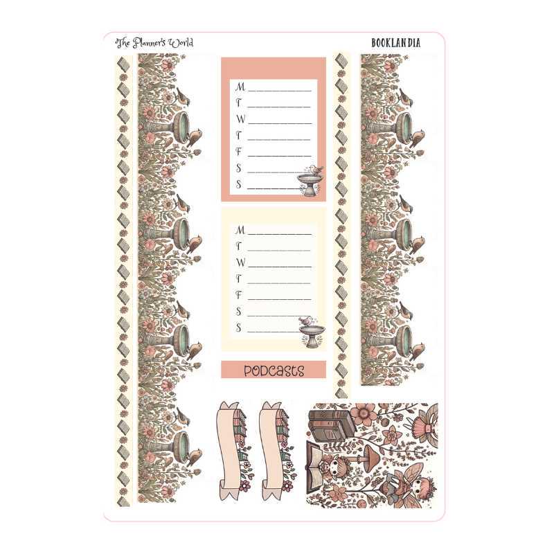 Book Lover Vertical Weekly Planner Sticker Kit - Booklandia - KIT-250 ...