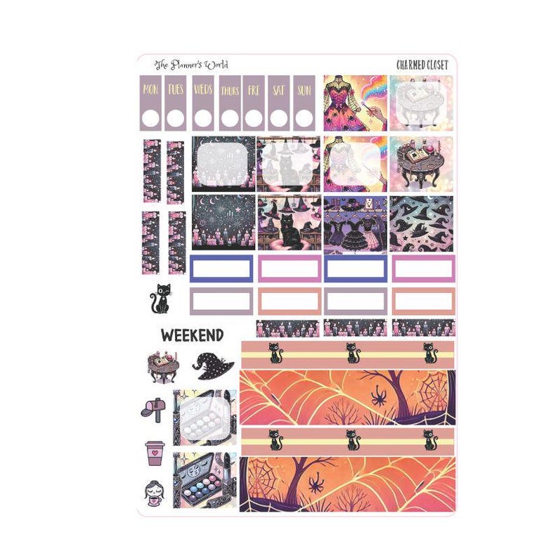 Hobonichi Weeks Sticker Kit - Halloween Planner Stickers - Charmed ...