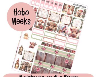 KIT-046 WEEKS || Christmas on the Farm - Hobonichi Weeks Sticker Kit